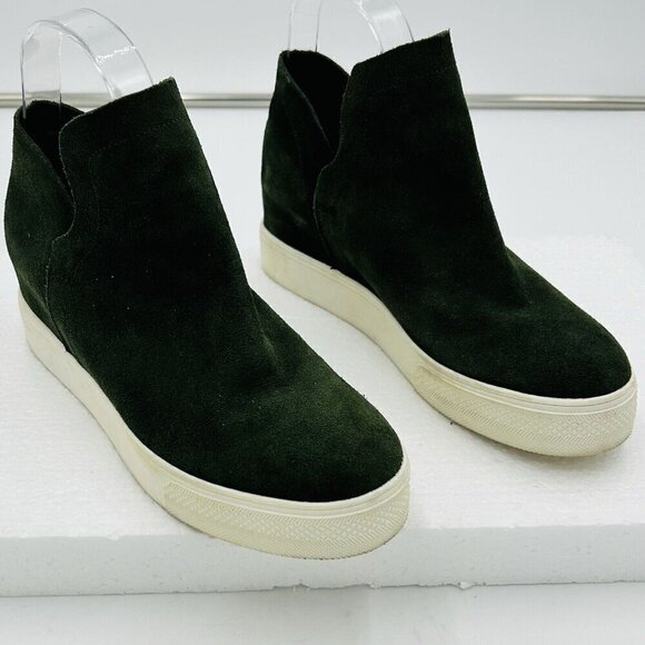 Steve Madden Bootie Sneakers Women's Wrangle Dark Green Suede Leather Size 7M - Picture 4 of 8